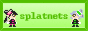 an animated button with the text "splatnets" with pixel art of the Squid Sisters from Splatoon by its sides