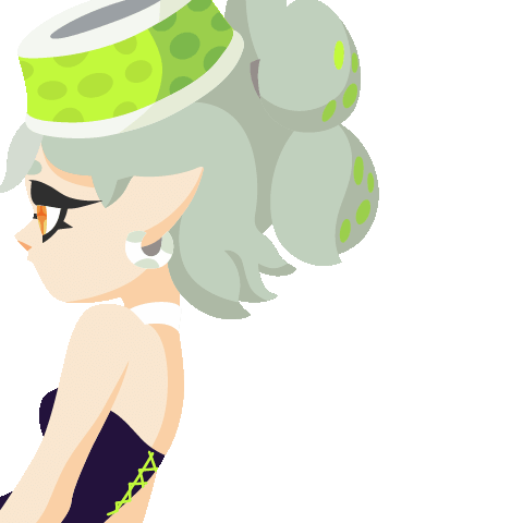an animated gif of Marie from Splatoon